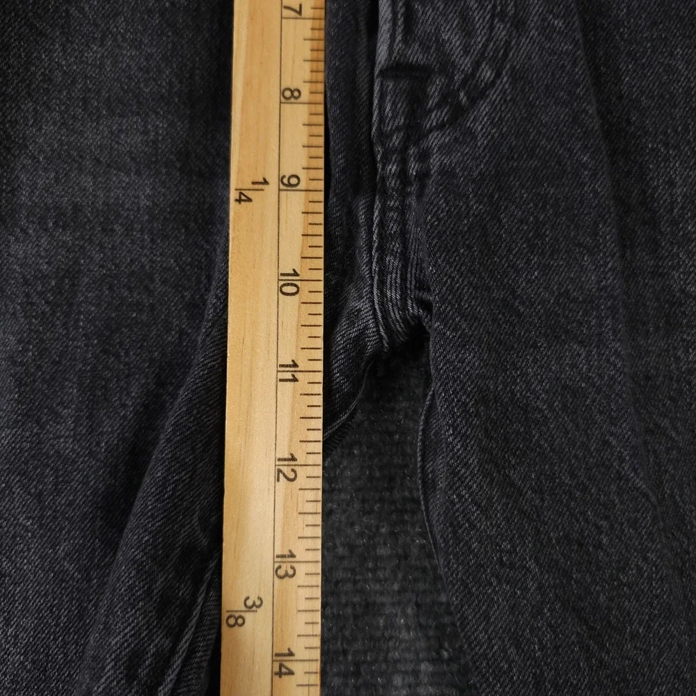 Levis 501 Jeans Mens 34x35* Washed Black Button Fly Straight Leg Cotton Denim - Picture 7 of 13